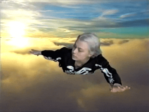 Phoebe Bridgers flying