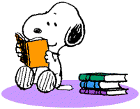 Snoopy Reading animated GIF
